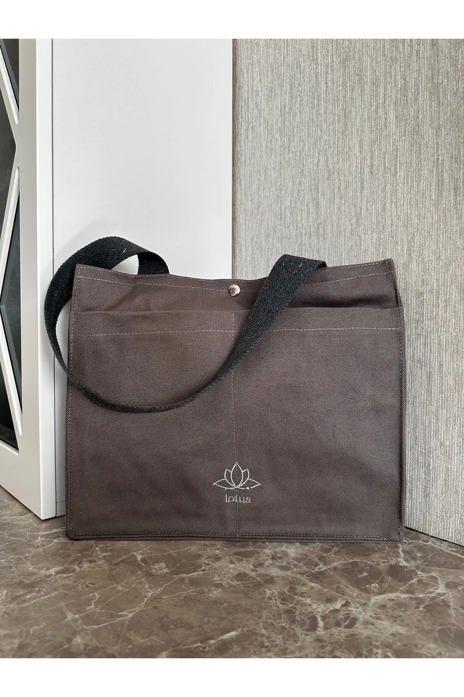 LTS Bag Gri Keten Omuz Çantası - 3 Litre Kapasiteli
