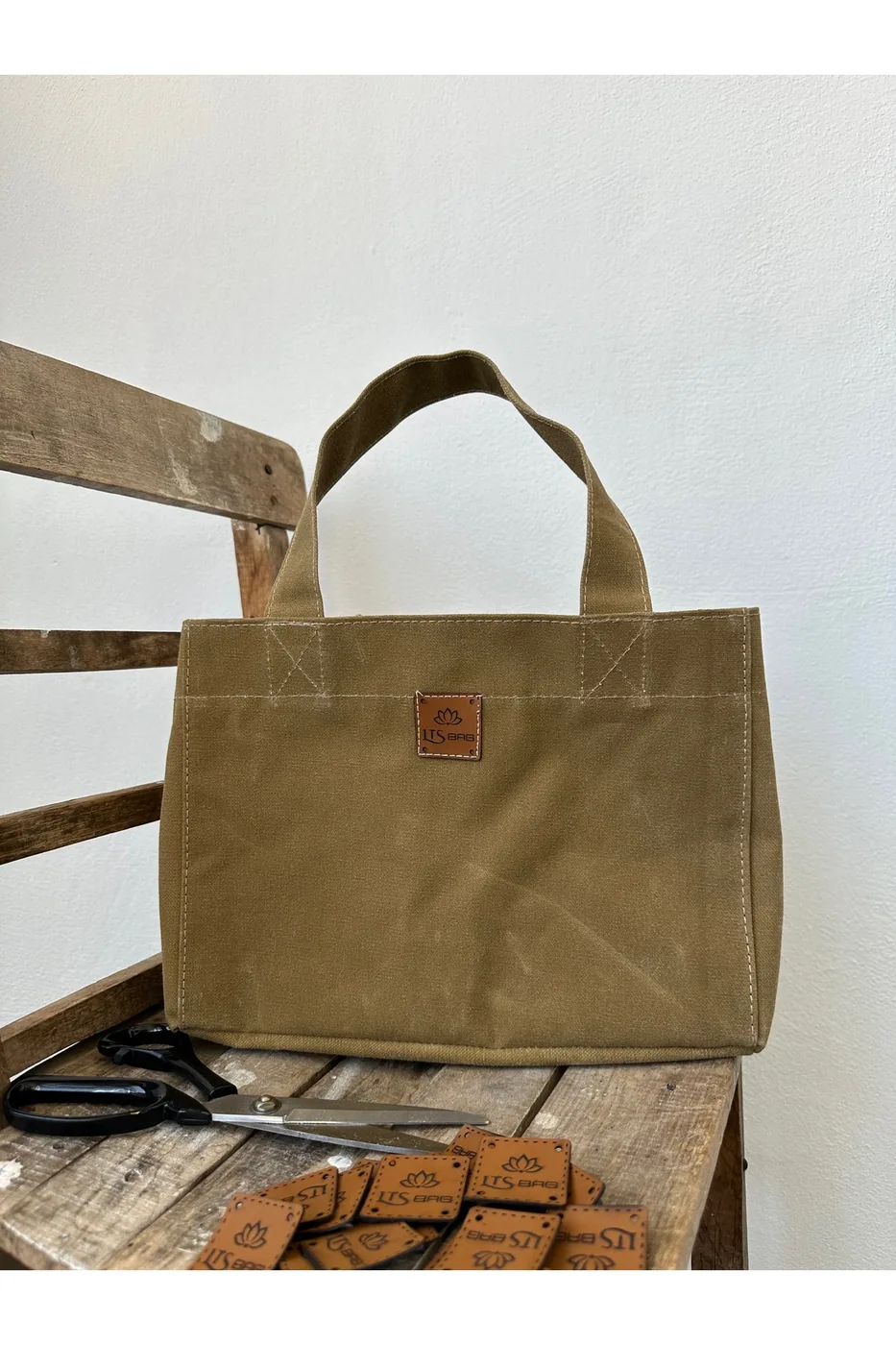 LTS Bag Mumlu Kanvas MIDI Keten Çanta - Model 4