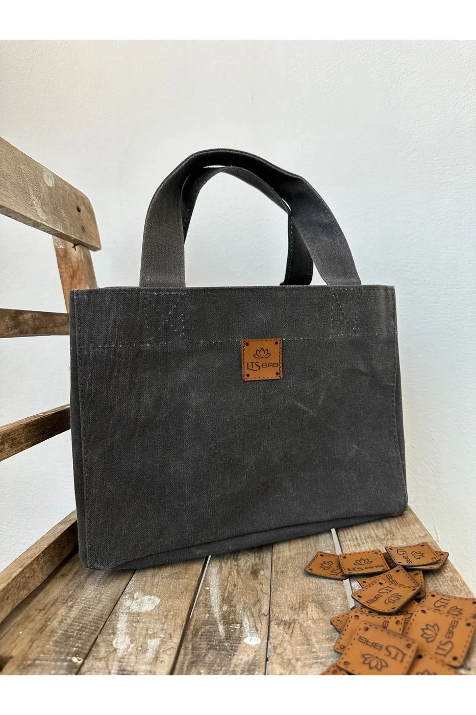 LTS Bag Mumlu Kanvas MIDI Keten Çanta - Model 1