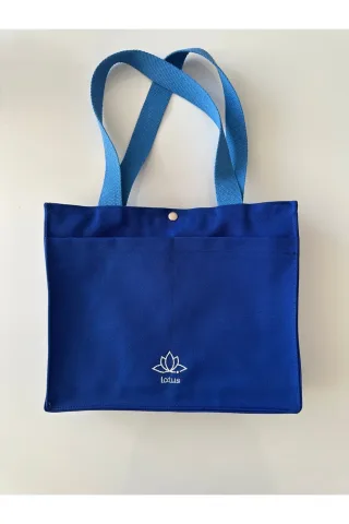 LTS Bag Mavi Keten Omuz Çantası - Basic Model