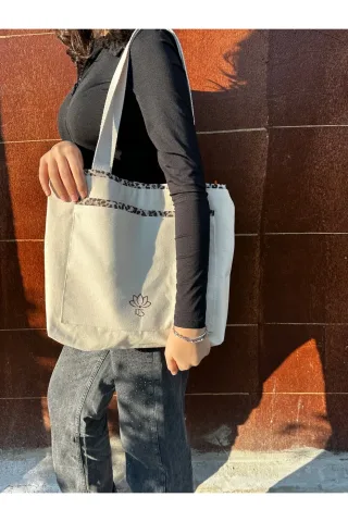 LTS Bag Leopar Fitilli Keten Omuz Çantası