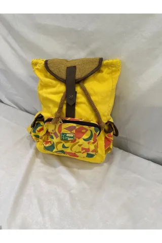 LTS Bag Old Cotton Organik Bez Sırt Çantası - Sarı