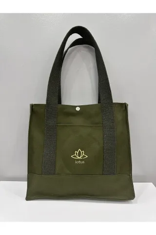 LTS Bag Haki Yeşil Keten Omuz Çantası - Basic Model